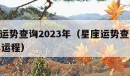 星座运势查询2023年（星座运势查询2023年运程）