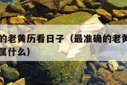 最准确的老黄历看日子（最准确的老黄历看日子今天属什么）