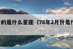 7月份的是什么星座（78年2月份是什么星座）