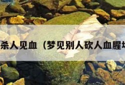 梦见杀人见血（梦见别人砍人血腥场面）