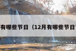 12月有哪些节日（12月有哪些节日节气）