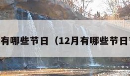 12月有哪些节日（12月有哪些节日节气）