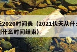 伏天2020时间表（2021伏天从什么时间到什么时间结束）