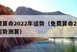 免费算命2022年运势（免费算命2022年运势测算）