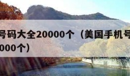 手机号码大全20000个（美国手机号码大全20000个）