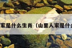 山里人家是什么生肖（山里人家是什么动物）