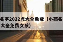 小孩名字2022虎大全免费（小孩名字2022虎大全免费女孩）