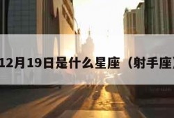 12月19日是什么星座（射手座）